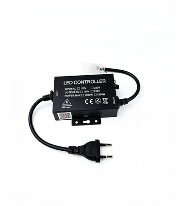 230V utendørs Zigbee-dimmer - Inkl. endestykke, til 230V Slim COB, vanntett, minnefunksjon, Hue-kompatibel, maks 50m