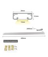 60cm LED touch skapbelysning - 12V DC, 5W