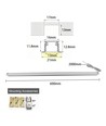 60cm LED touch skapbelysning - For innbygging, 12V DC, 5,5W