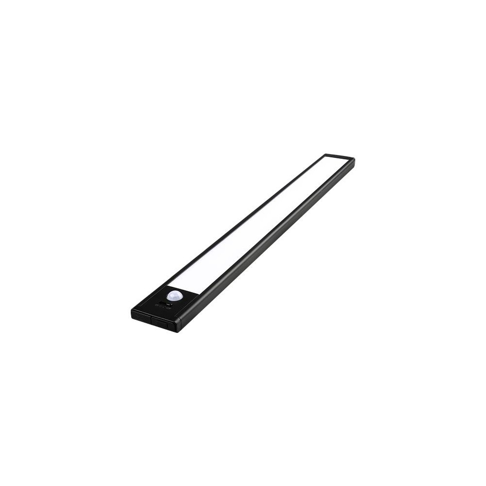 Batteri skapbelysning - 40cm, Svart, PIR sensor, oppladbar
