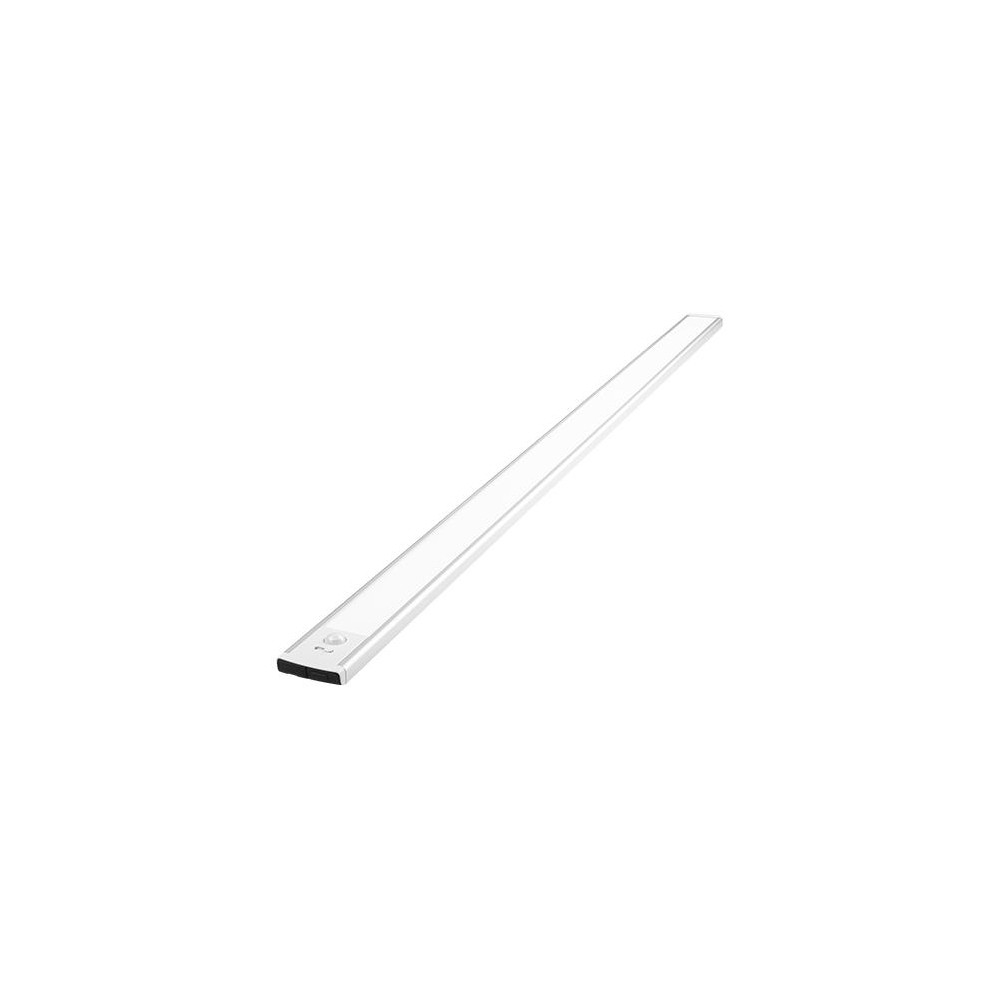 Batteri skapbelysning - 80cm, Sølv, PIR sensor, oppladbar