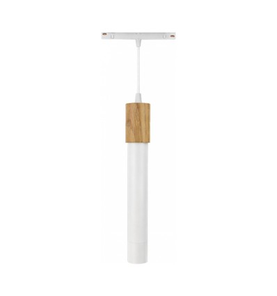 12W System Shift Hangit Wood LED pendel - CCT switch, 25°, hvit, 90cm kabel