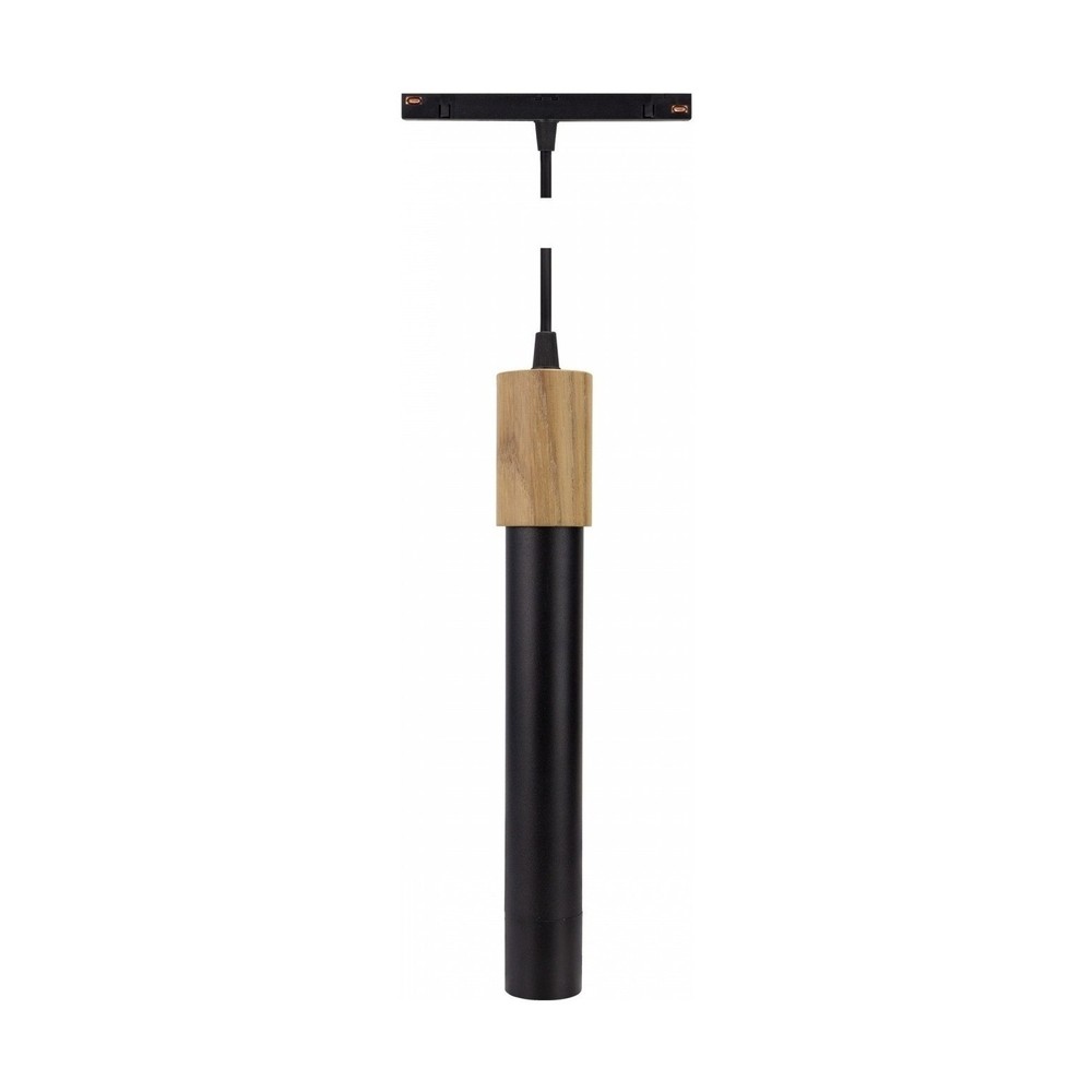 12W System Shift Hangit Wood pendel - Svart, 25°, CCT switch, 90cm kabel - Dimbar : Ikke dimbar