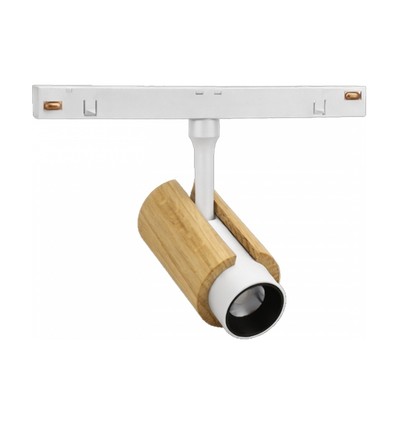 System Shift CCT Spot S Wood, 6W - 24°, hvit, CCT-bryter, 48V, 35x140x178mm