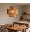 Brun Ø40cm pendel - E27-fatning, 2m ledning, papirsnor