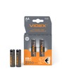 2 stk. oppladbare AA Li-ion batterier, 1,5V - 2200mAh, USB-C, termisk beskyttelse
