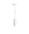 3-fasers skinnespot pendel - Hvit, GU10, Ø5,5cm, uten lyskilde