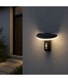 2W LED solcelle hageklampe med sensor - IP54, 3000K, svart