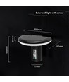2W LED solcelle hageklampe med sensor - IP54, 3000K, svart
