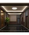 12W LED sensorlampe - Rund, PIR-sensor, Cree-brikke, hvit, 6400K
