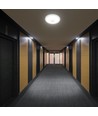 12W LED sensorlampe - Rund, hvit, PIR-sensor, Cree-brikke, 3-i-1 CCT