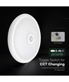 12W LED sensorlampe, CCT - 3 lysfarger, PIR-sensor, 6 års garanti, Cree, rund, hvit