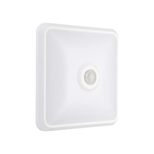12W LED-sensorlampe, CCT - 3 lysfarger, PIR-sensor, 6 års garanti, Cree, kvadratisk, hvit