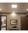 12W LED-sensorlampe, CCT - 3 lysfarger, PIR-sensor, 6 års garanti, Cree, kvadratisk, hvit