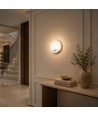 V-Tac 15W LED utendørs vegglampe med sensor - Rund, hvit, Cree-brikke, CCT