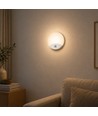 V-Tac 15W LED utendørs vegglampe med sensor - Rund, hvit, Cree-brikke, CCT