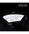 10W LED utendørs vegglampe med PIR-sensor - Hvit, 4000K, Cree-brikke