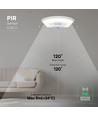 10W LED utendørs vegglampe med PIR-sensor - Hvit, 4000K, Cree-brikke