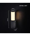 V-Tac 6W LED vegglampe - IP44, 3000K, utendørs