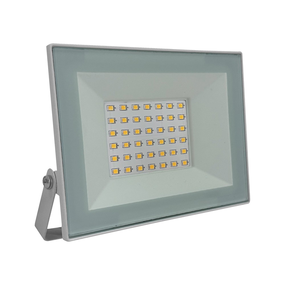 V-Tac 30W LED flomlys - Hvit hus, 4000K - Kulør : Nøytral
