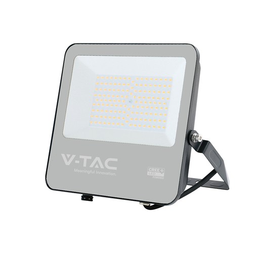 V-Tac 100W LED flomlys - 185lm/W, Cree-brikke, svart hus, 6 års garanti