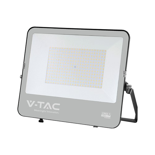200W LED flomlys - 185lm/W, Cree-brikke, svart hus, 6 års garanti