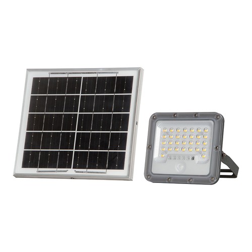 V-Tac LED solcelle-flomlys med PIR-sensor - 150lm/W, IP65, 6000K