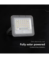 V-Tac LED solcelle-flomlys med PIR-sensor - 150lm/W, IP65, 6000K
