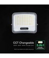 V-Tac 12W solcelle LED-flomlys - IP65, svart, 3-i-1