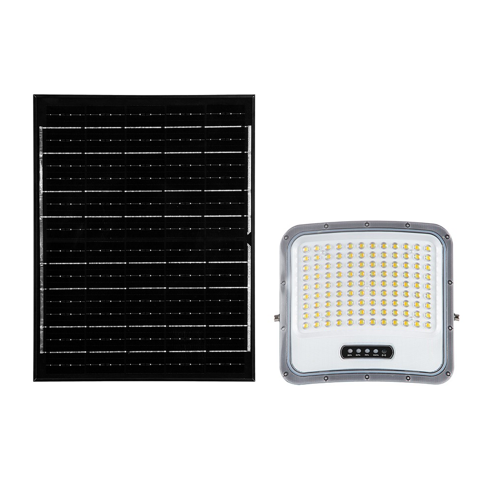 20W LED projektør med solcellepanel - IP65, sort, 3-i-1, utendørs - Kulør : 3-i-1