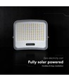 20W LED projektør med solcellepanel - IP65, sort, 3-i-1, utendørs