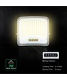 20W LED projektør med solcellepanel - IP65, sort, 3-i-1, utendørs