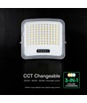 20W LED projektør med solcellepanel - IP65, sort, 3-i-1, utendørs
