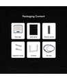 20W LED projektør med solcellepanel - IP65, sort, 3-i-1, utendørs