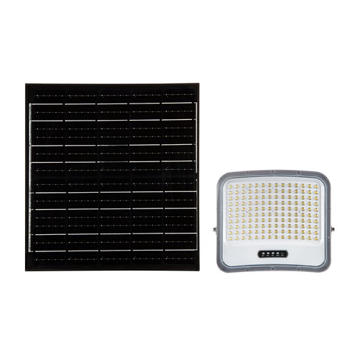 V-Tac 25W LED flomlys med solcelle - IP65, svart