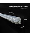 V-Tac 120cm vanntett T8 LED armatur - For 2x 120cm LED rør, IP65