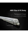 V-Tac 120cm T8 LED armatur - For 1x 120cm LED-rør, IP65 vanntett