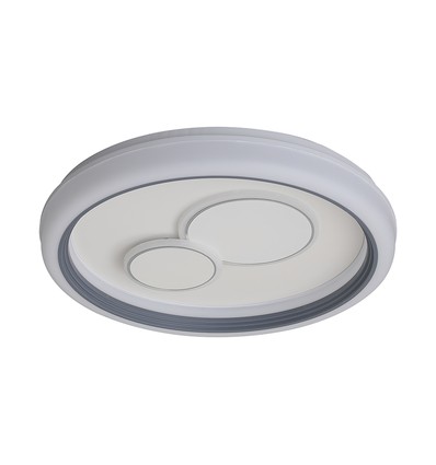 V-Tac 2x30W LED dekorativ taklampe - Dimmbar, 3-i-1 CCT, RF fjernkontroll, hvit/grå
