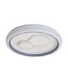 V-Tac 60W dekorativ LED taklampe - Dimmbar, CCT, fjernkontroll, hvit/grå
