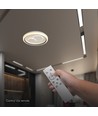 V-Tac 60W dekorativ LED taklampe - Dimmbar, CCT, fjernkontroll, hvit/grå