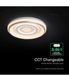 V-Tac 2x30W dimbar LED taklampe - Inkl. fjernkontroll, 3-i-1 CCT, hvit