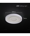 V-Tac 2x40W dekorativ LED taklampe - Kan dimmes, 3-i-1, fjernkontroll, hvit