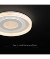 V-Tac 2x40W dekorativ LED taklampe - Kan dimmes, 3-i-1, fjernkontroll, hvit