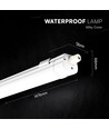 150cm 48W vanntett komplett LED-armatur - 120lm/W, CCT