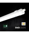 150cm 48W vanntett komplett LED-armatur - 120lm/W, CCT
