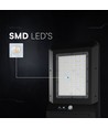 V-Tac 40W LED solcelle gatelykt - 9,6V, LiFePO4-batteri, CCT