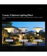 V-Tac 20W Lotus LED solcelle hageklampe - LiFePO4-batteri, 6000mAh, 3-i-1