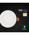 V-Tac 3W rund LED mini innbyggingspanel - CCT, Cree-brikke, 6 års garanti