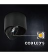 12W LED utenpåliggende spot - IP44, svart, CCT, Cree-brikke