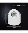 V-Tac 18W LED påbygningsspot - IP44, Cree-brikke, 3-i-1 CCT, hvit